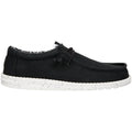 HEYDUDE Men Wally Stretch Canvas, Black/White, 9