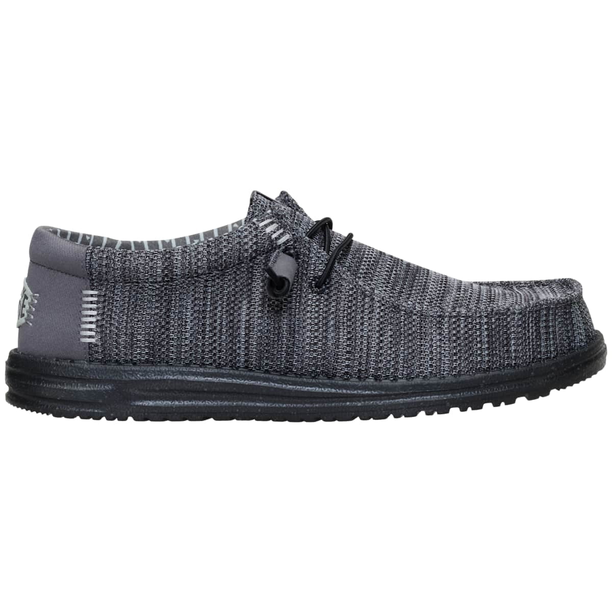 HEYDUDE Wally Stretch Sox, Granite Grey/Black, 11