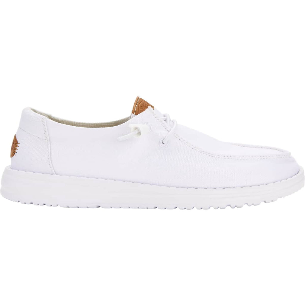 HEYDUDE Women Wendy Stretch Canvas, White, 12