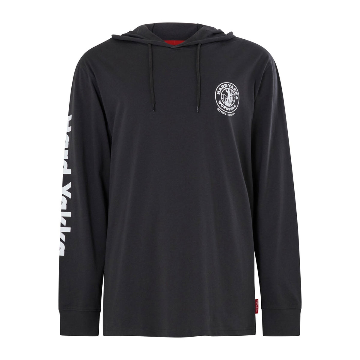 Hard Yakka Heritage Icon Lightweight Men's Regular Fit Hoodie Shirt, Charcoal, Size Large(CHL)