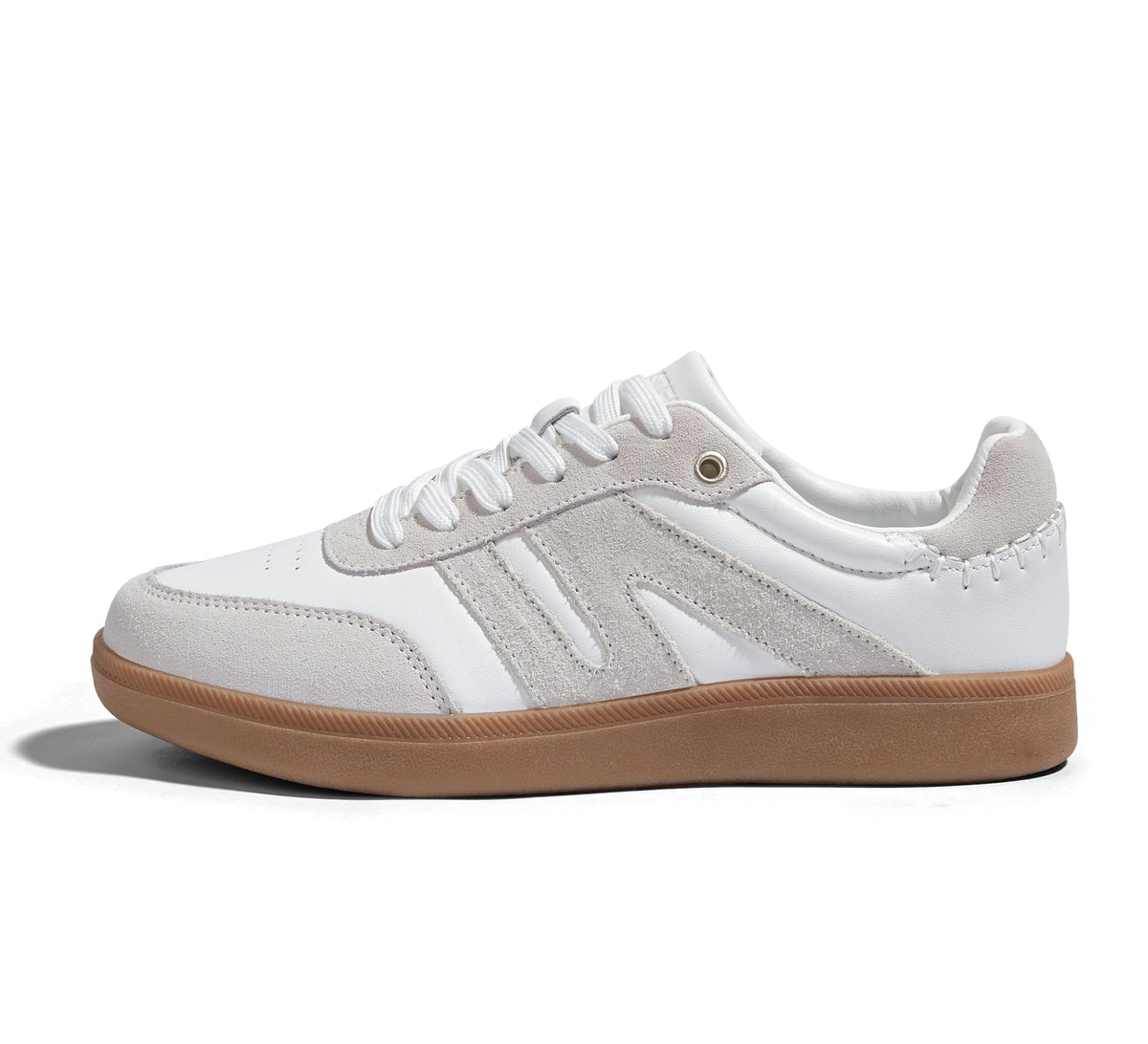 LUCKY STEP Womens Classic Retro Gum Sole Fashion Sneakers Anti Slip Casual Shoes,Dark Brown