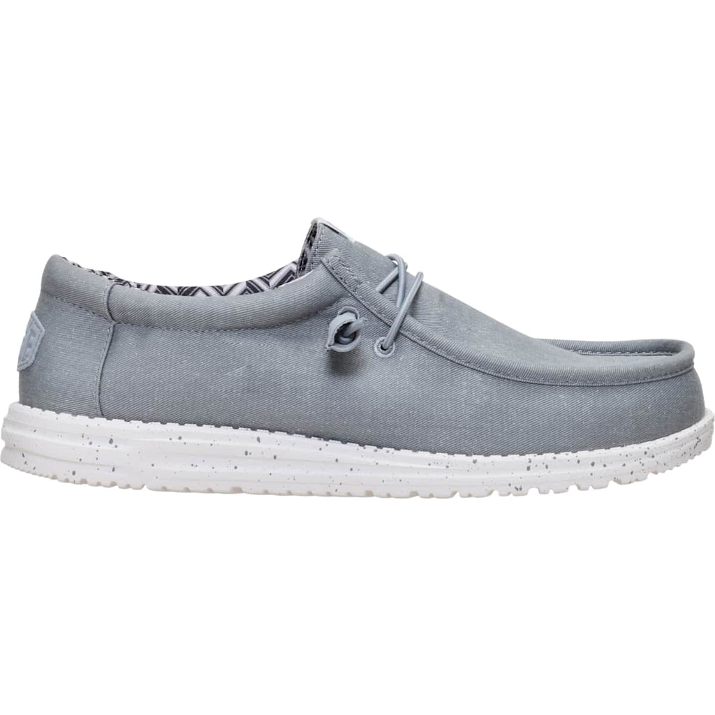 HEYDUDE Men Wally Stretch Canvas, Light Grey, 8