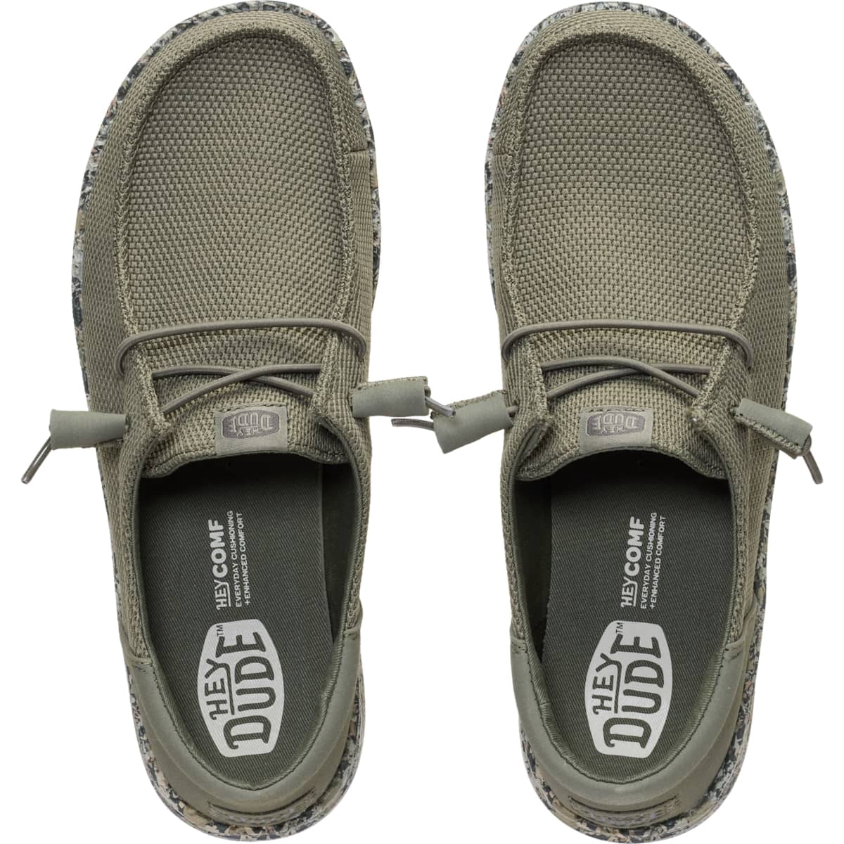 HEYDUDE Wendy Funk Mesh Field Camo, Dark Olive, 9