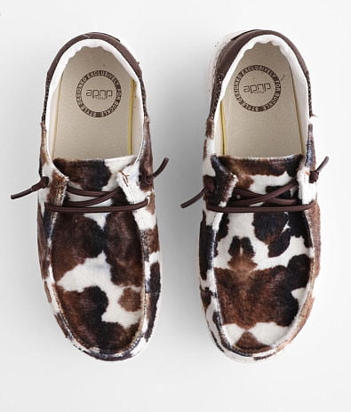 Hey Dude Wendy Tartan Cow Shoes