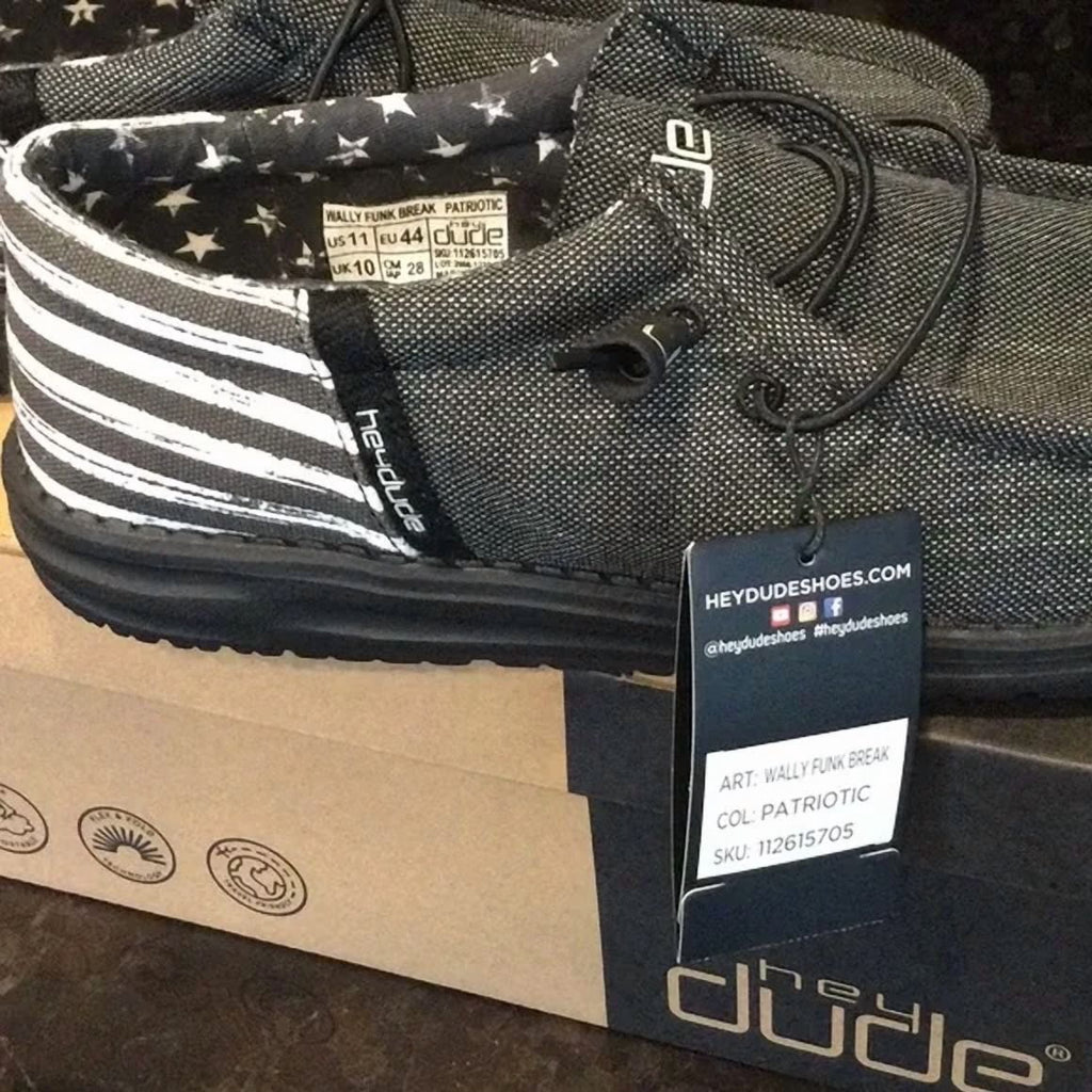 Hey Dude Wally USA Proud Exclusive Patriotic Shoes