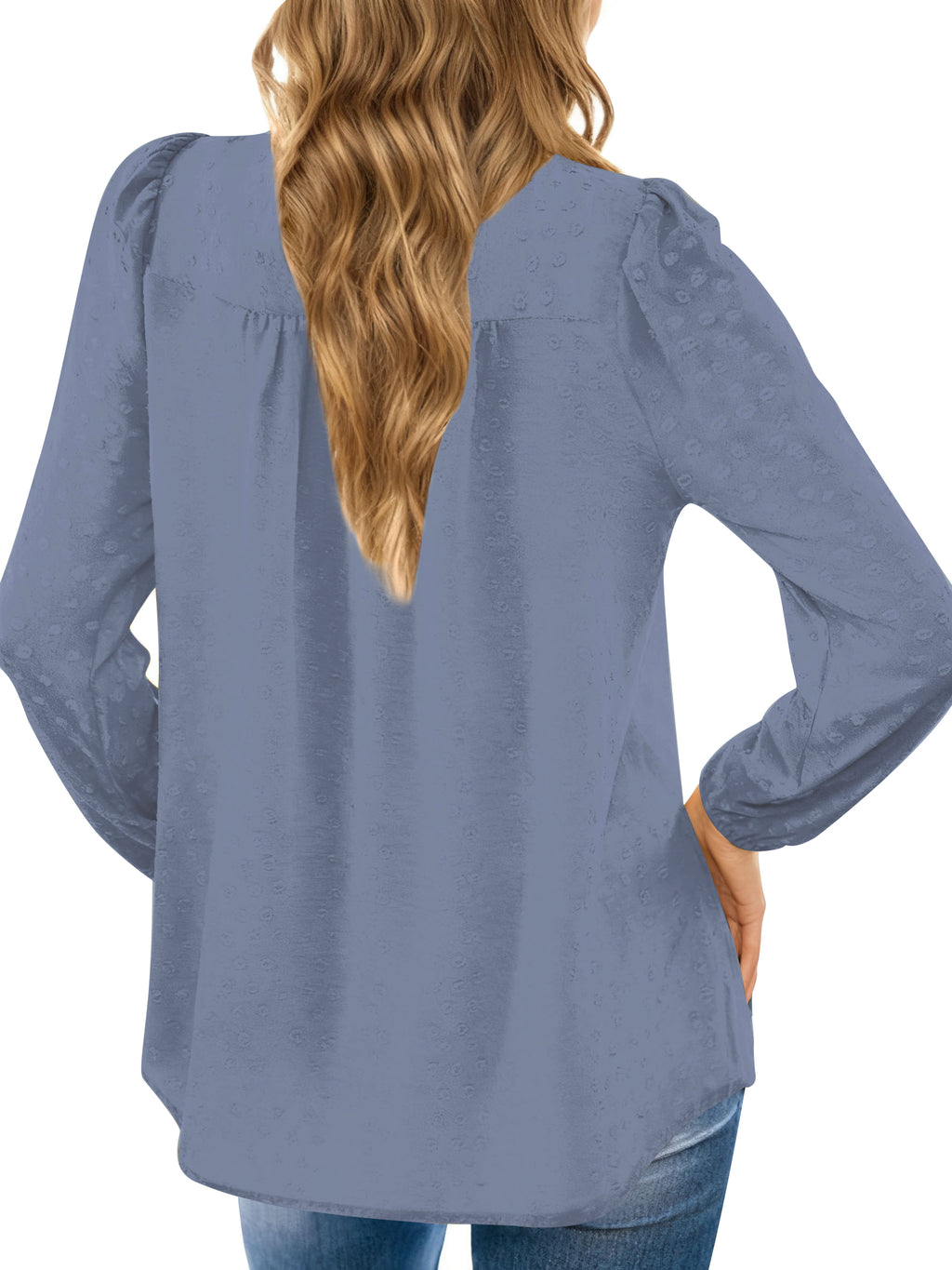 UVN Fall Shirts for Women Long Sleeve Blouses Ladies Crewneck Lace Crochet Tops Dressy Chiffon Blouses