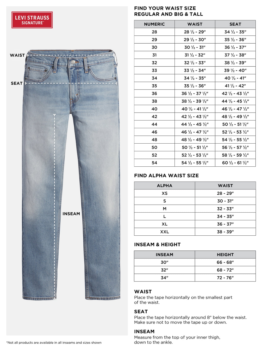 Levi Strauss Signature Men's Straight Fit Jeans