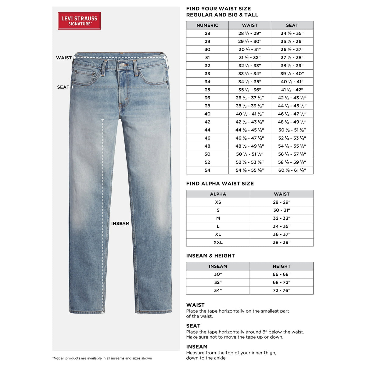 Levi Strauss Signature Men's and Big and Tall Bootcut Jeans