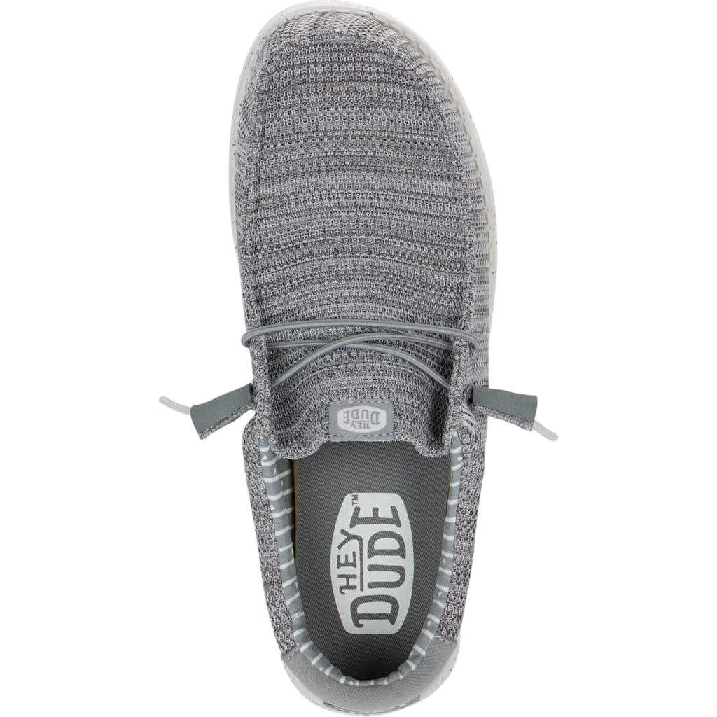 HEYDUDE Men Wally Stretch Sox Wide, Gray, 10