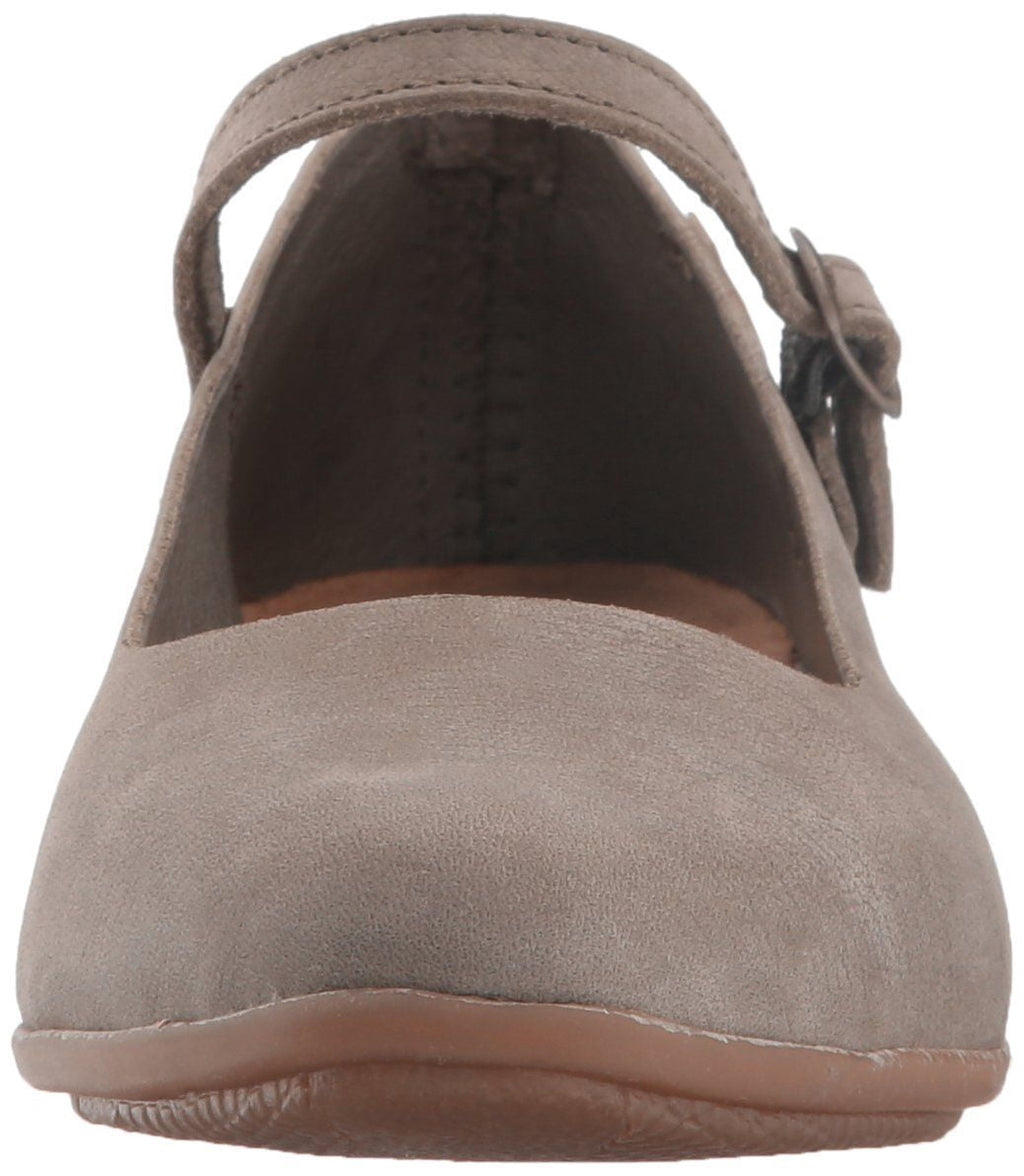 El Naturalista Women's Stella ND58 Mary Jane Flat Shoe Kaki Leather 36 EU / 6 US