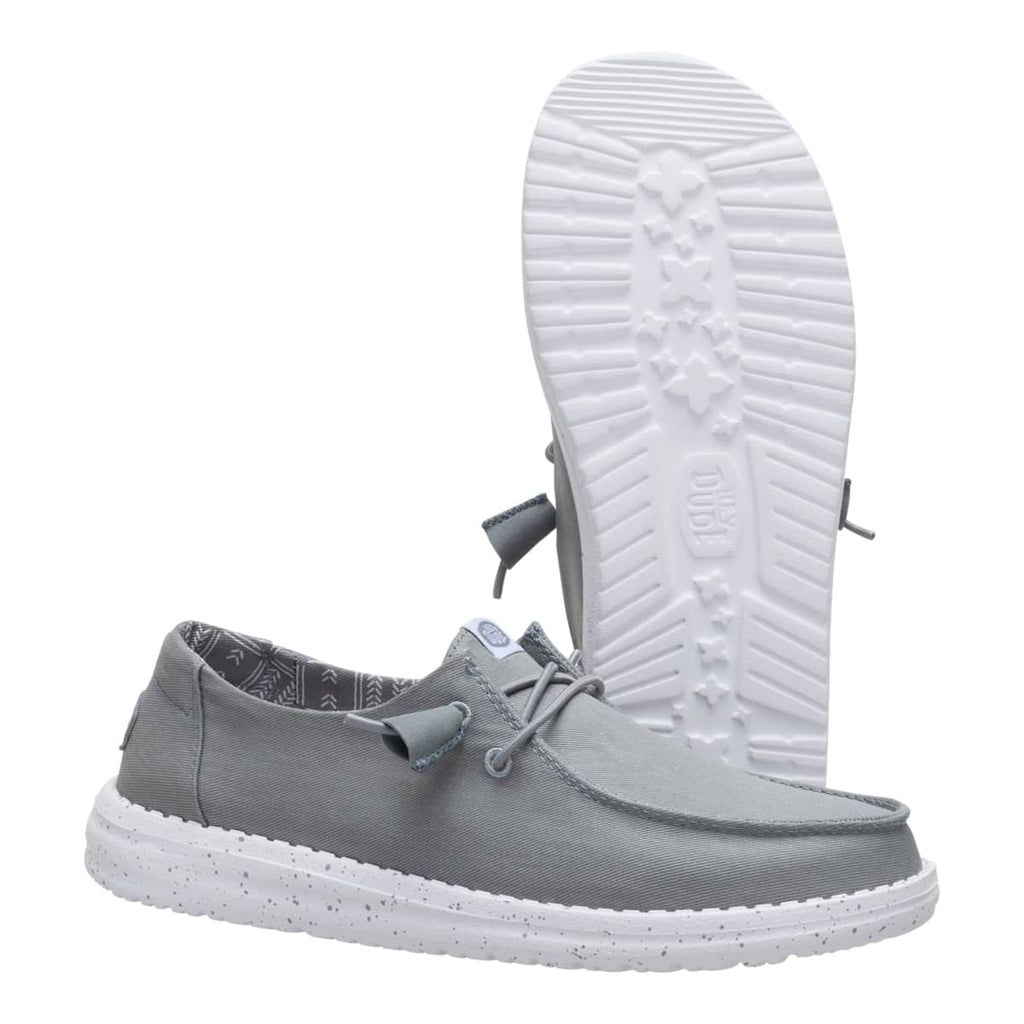 HEYDUDE Women Wendy Stretch Canvas, White, 9