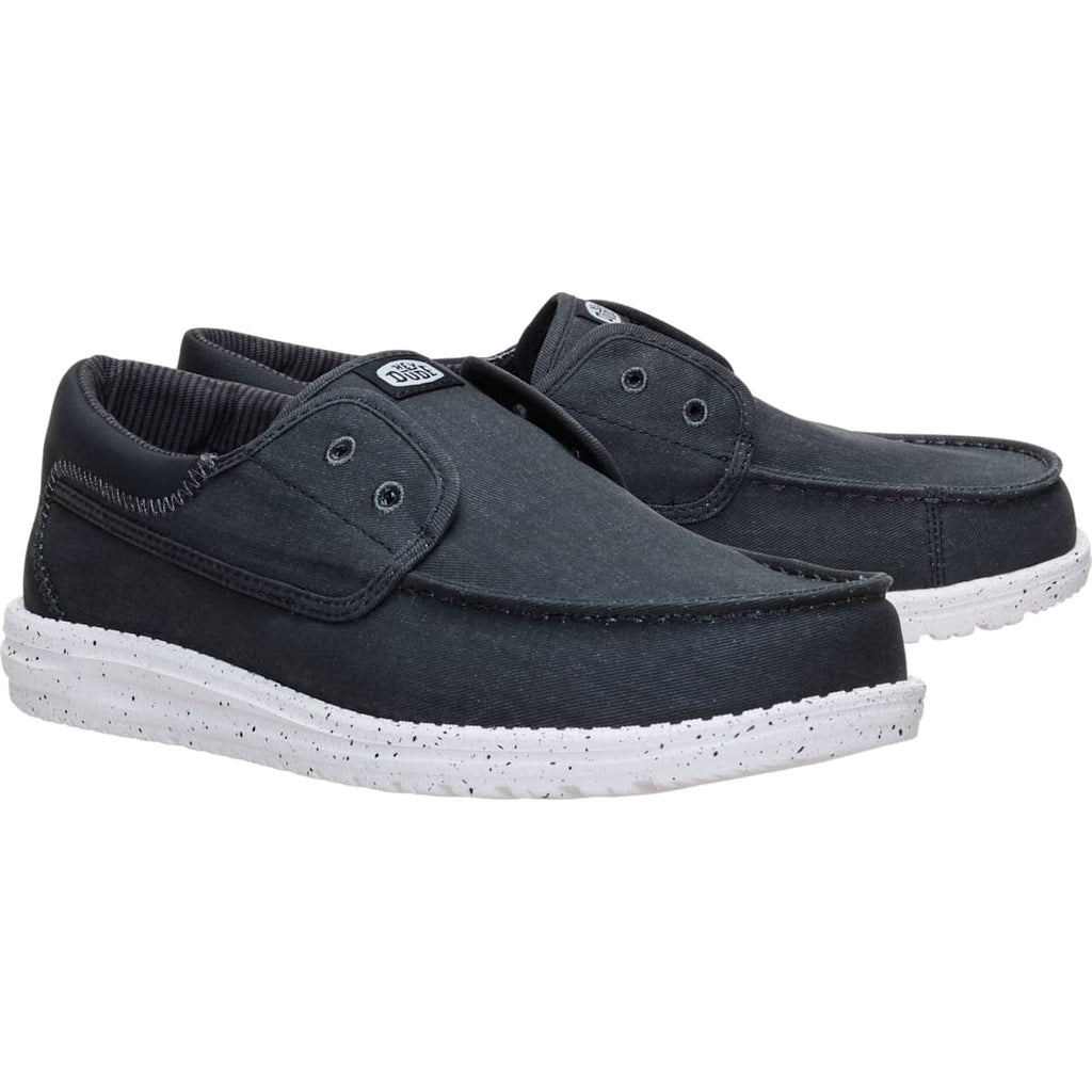 HEYDUDE Men Wally Cru Stretch Canvas, Ensign Blue, 10