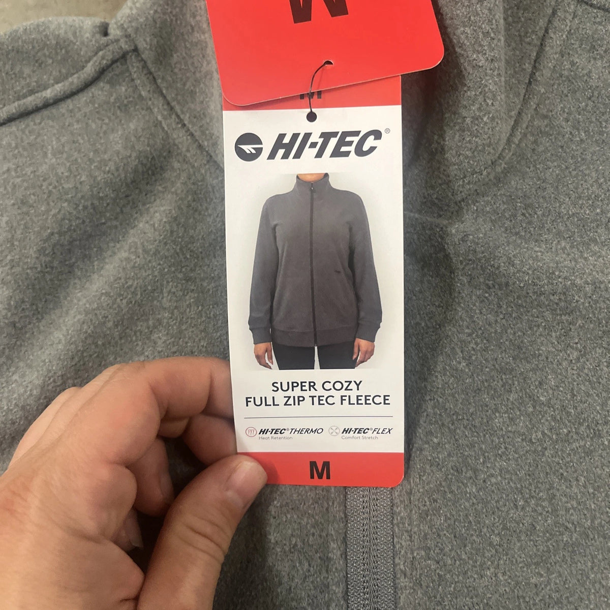Hi-Tec Women's Super Cozy Full Zip Tech Fleece Gray Size Medium