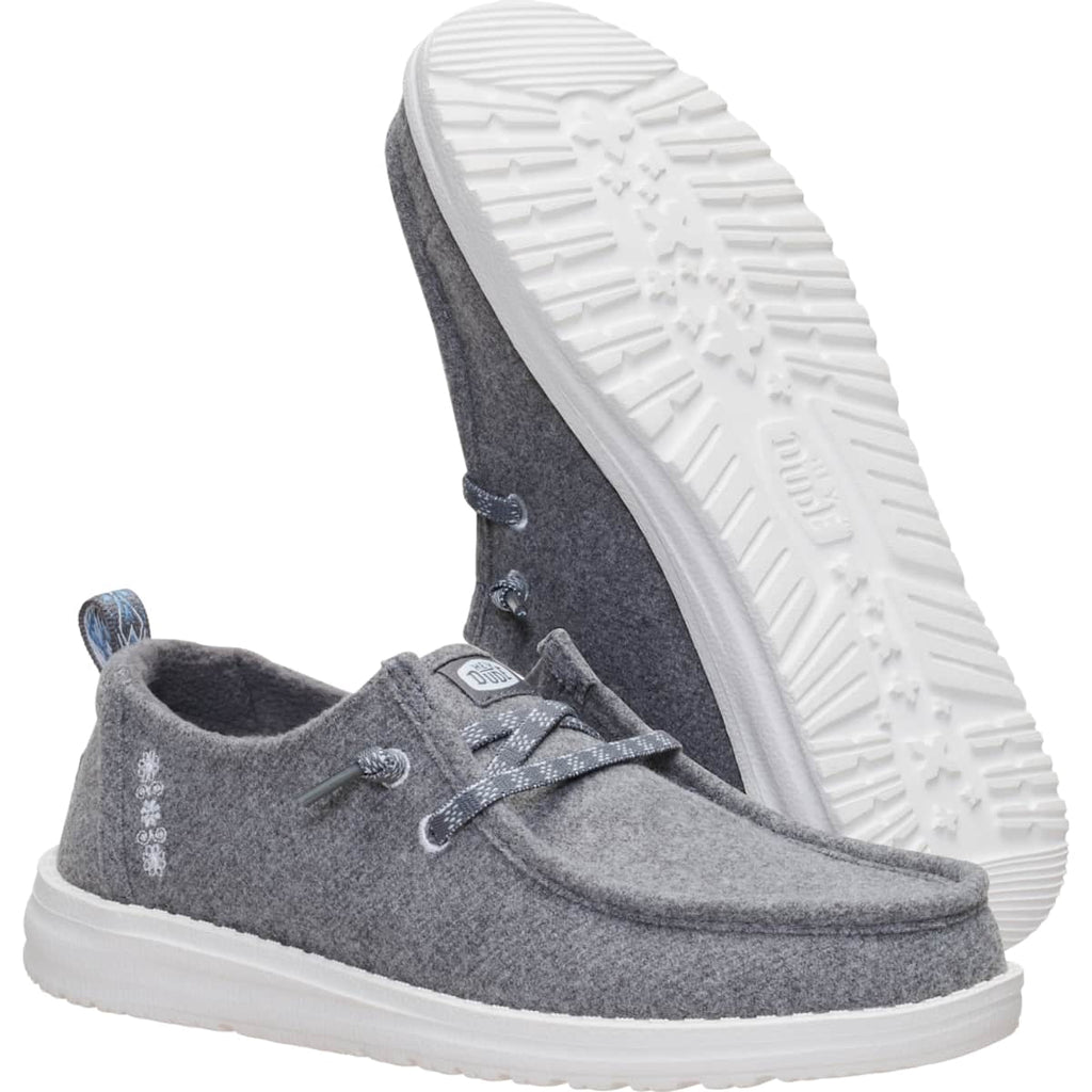 HEYDUDE Wendy Cozy Wool, Dark Charcoal/Black, 10