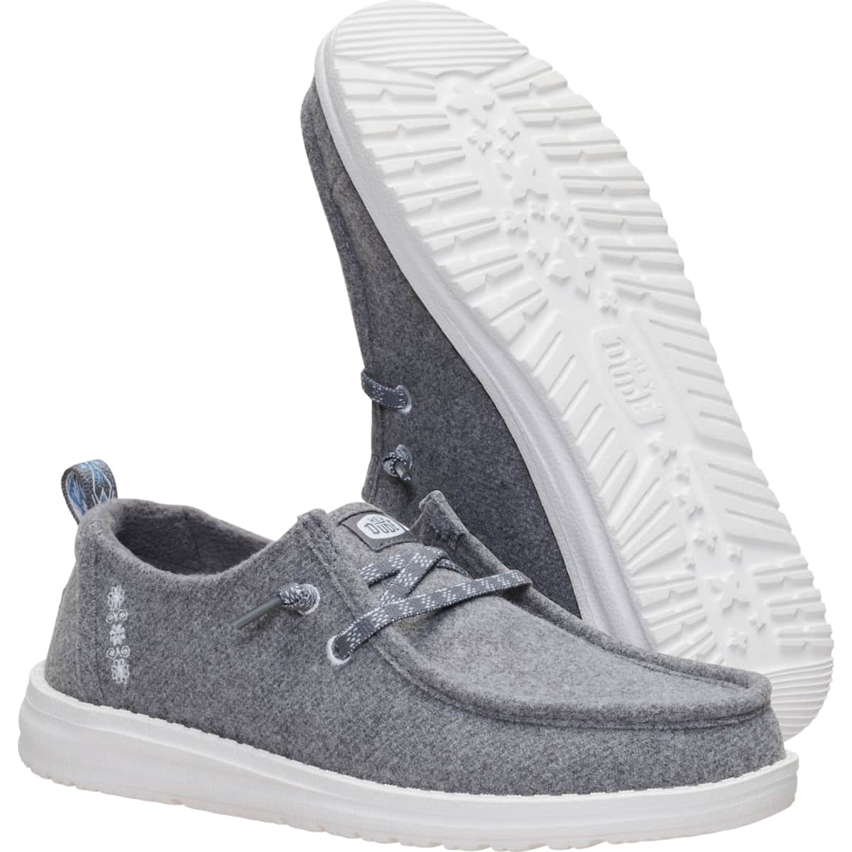 HEYDUDE Wendy Cozy Wool, Dark Charcoal/Black, 10