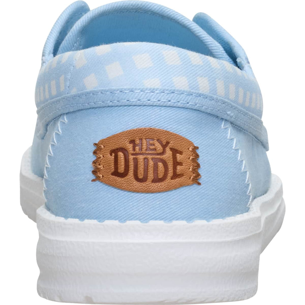 HEYDUDE Women Wendy Cru Gingham, Skyway Blue/Multi, 9