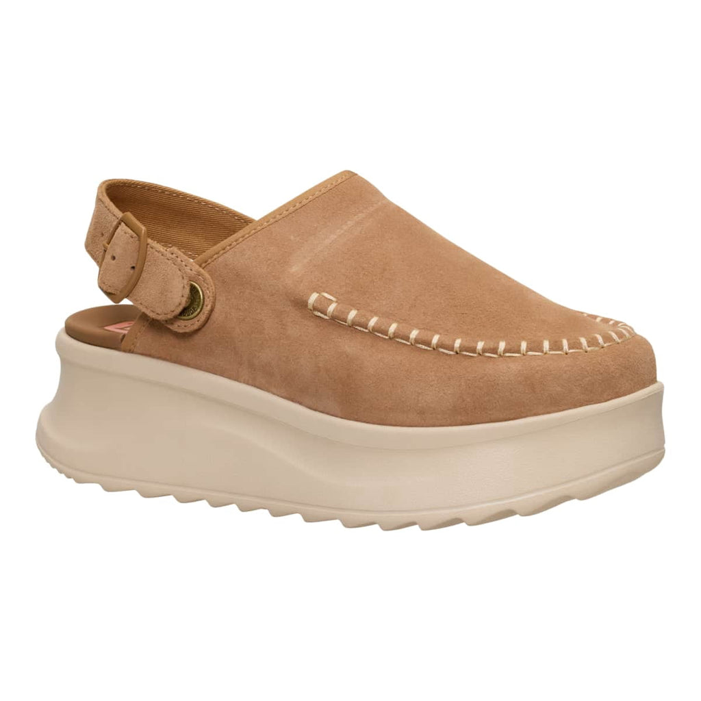HEYDUDE Delray Clog Suede, Tan, 6