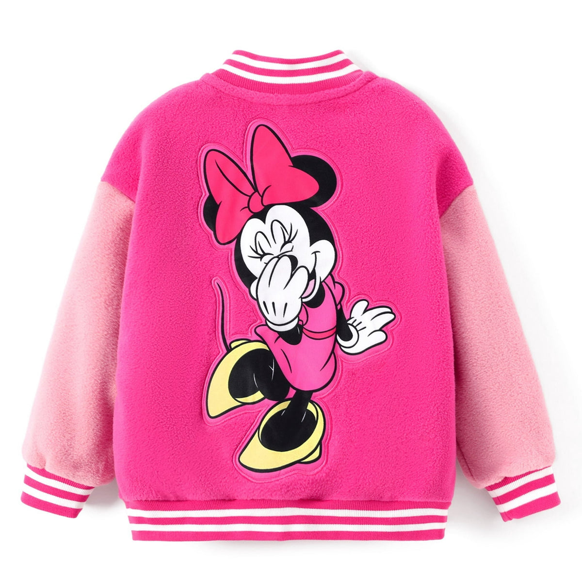 Disney Girls Bomber Jacket Minnie Mouse Colorblock Varsity Lightweight Sweatshirts Gift Fall Spring Sizes 3-10