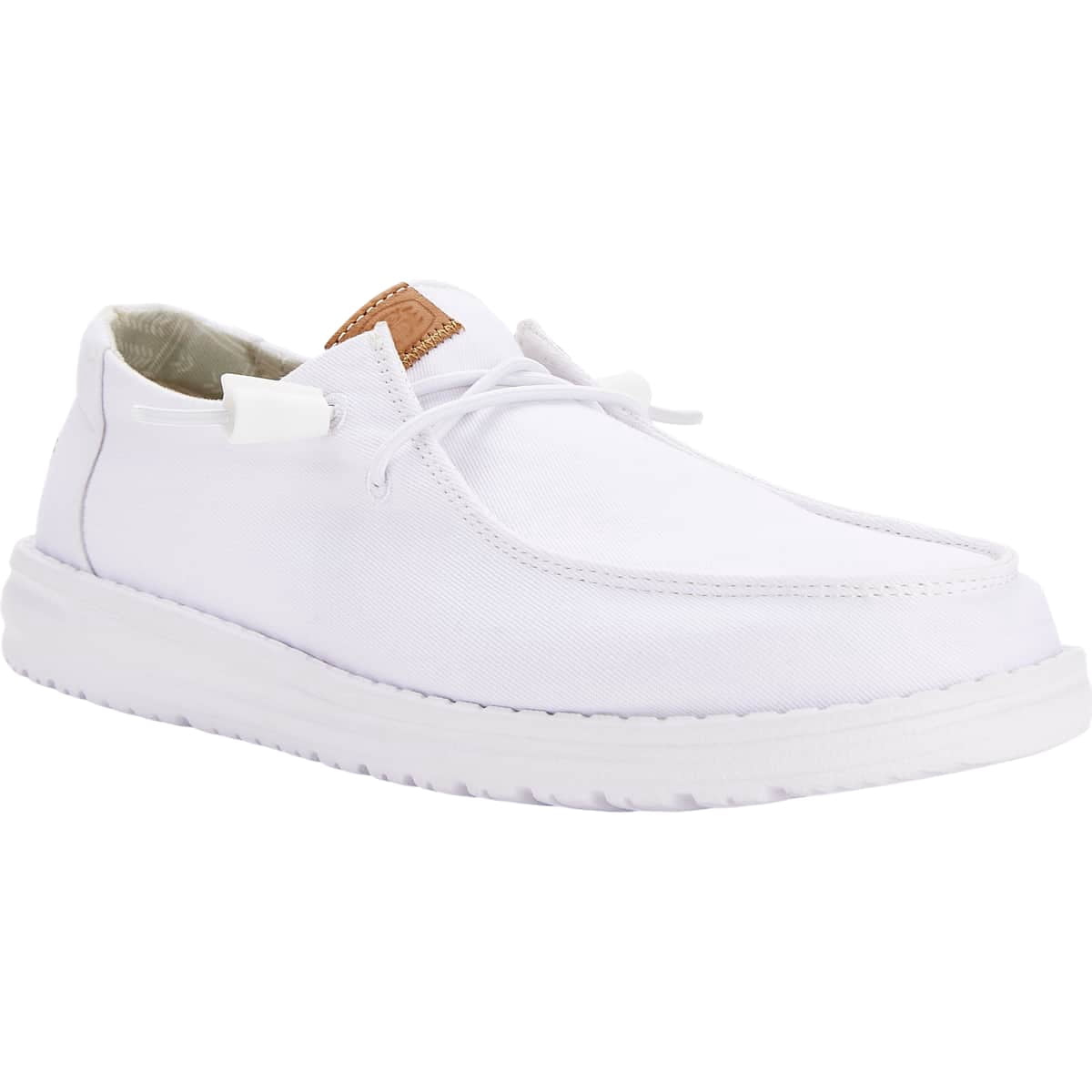 HEYDUDE Women Wendy Stretch Canvas, White, 12