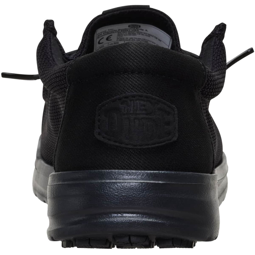 HEYDUDE Men Wally Work CE Slip Resistant, Black Mesh, 13