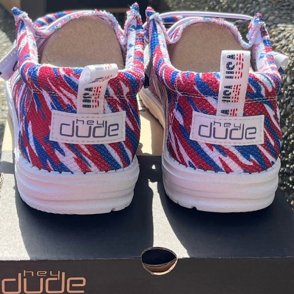 Hey Dude Wally USA Proud Exclusive Patriotic Shoes
