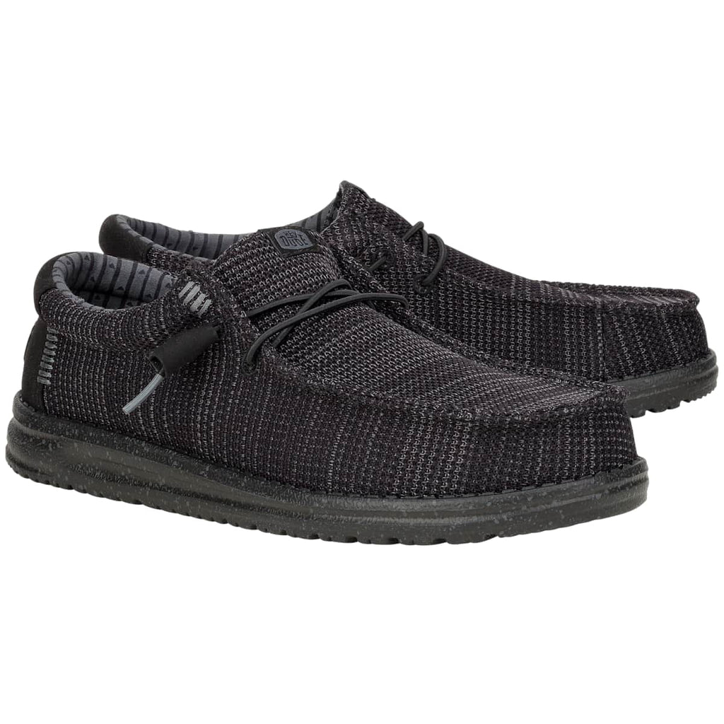 HEYDUDE Men Wally Stretch Sox Wide, Gray, 10