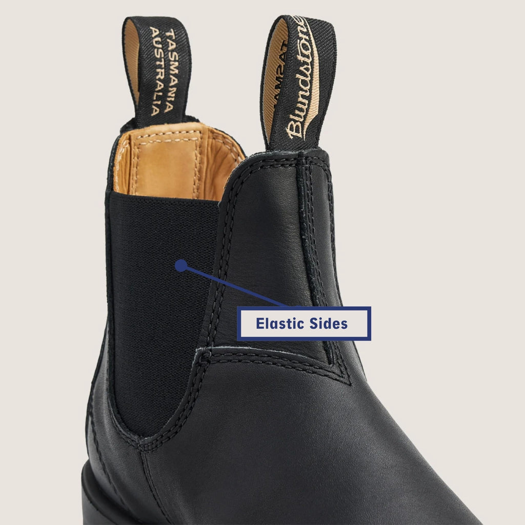 Blundstone 587 Unisex Classic Series Chelsea Boot for Men and Women with Shock Absorption and Premium Water Resistant Leather, Rustic Black, 6 US Men / 8 US Women / 5 AU - AUTHORIZED DEALER
