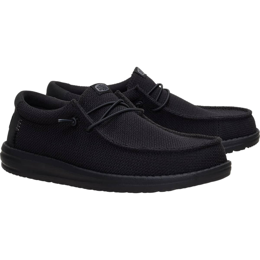 HEYDUDE Men Wally Mesh, Black Mono, 12