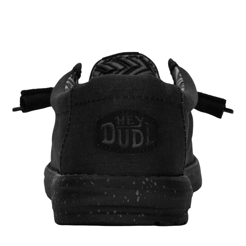 HEYDUDE Men Wally Stretch Canvas, Black, 11