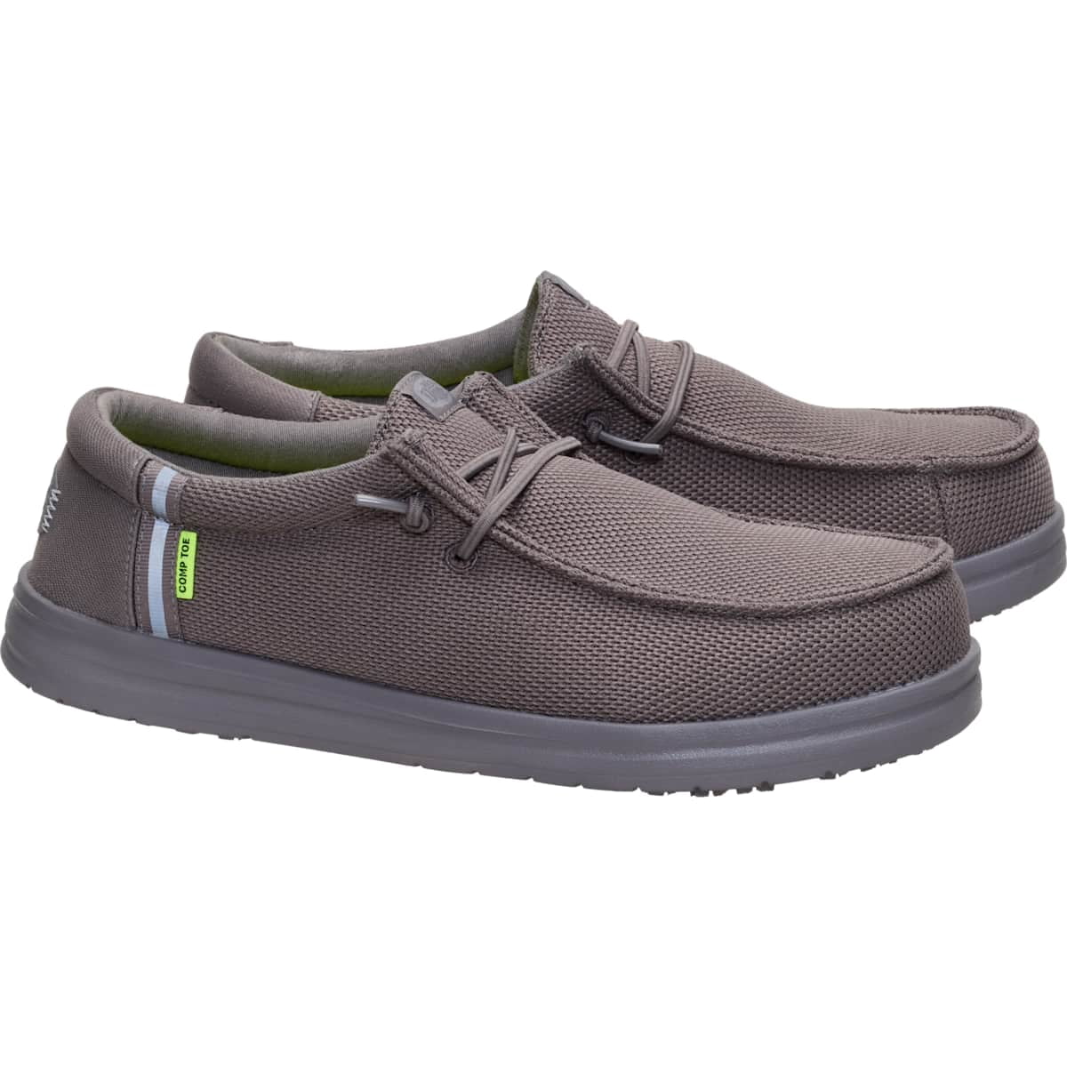 HEYDUDE Men Wally Work Comp Toe, Black, 15