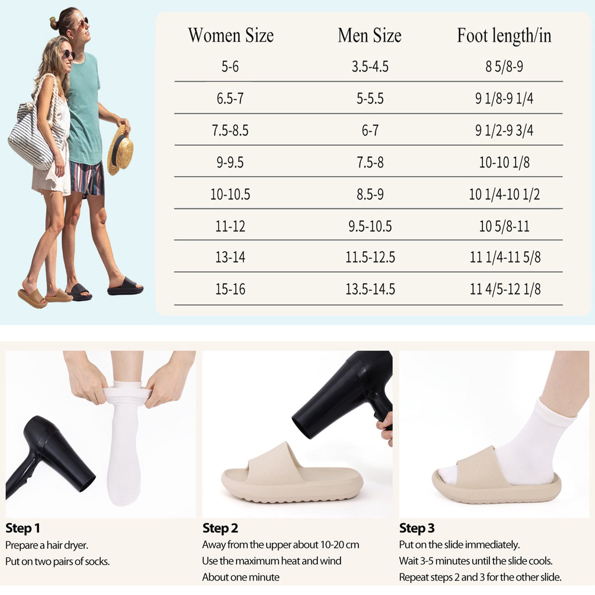 Litfun Cloud Slide Sandals for Women Men Summer Shower Shoes Soft Pillow Slippers Arch Support Beach Slides, Black