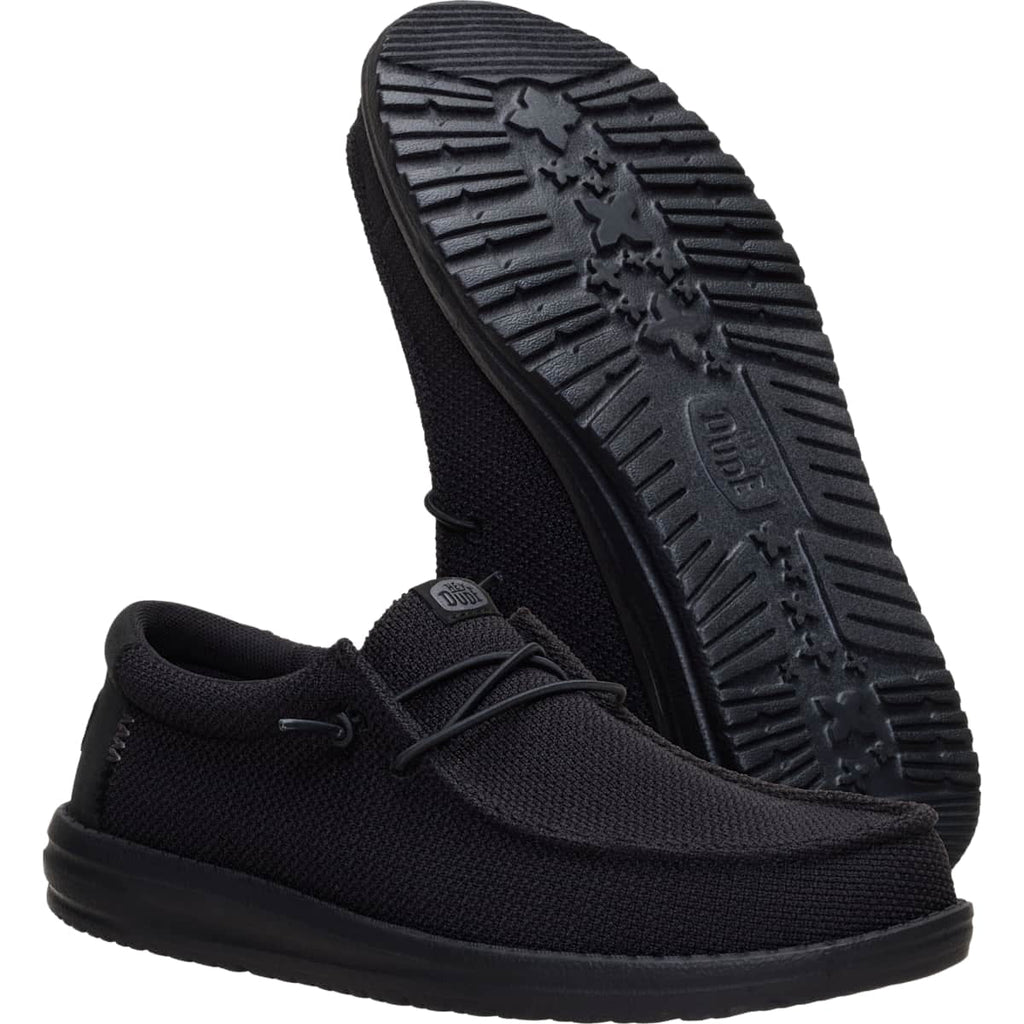 HEYDUDE Men Wally Mesh, Black Mono, 11