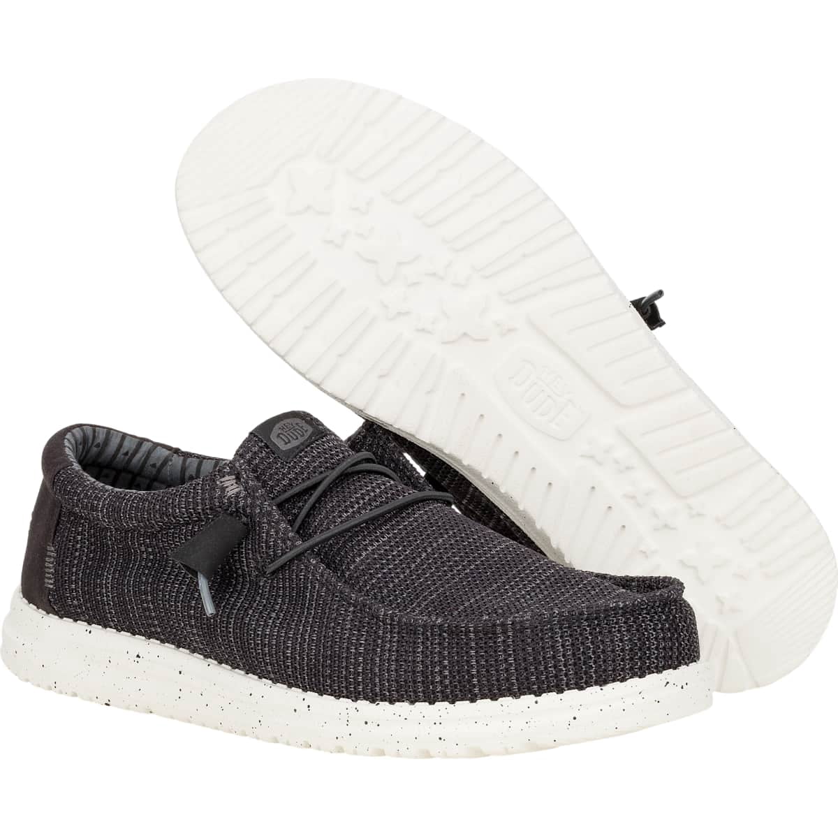 HEYDUDE Men Wally Stretch Sox Wide, Gray, 10