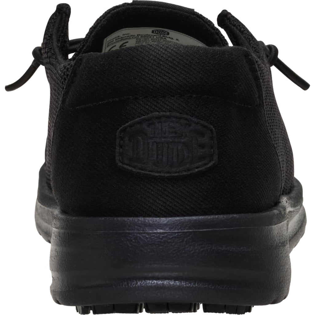 HEYDUDE Women Wendy Work CE Slip Resistant, Black, 8