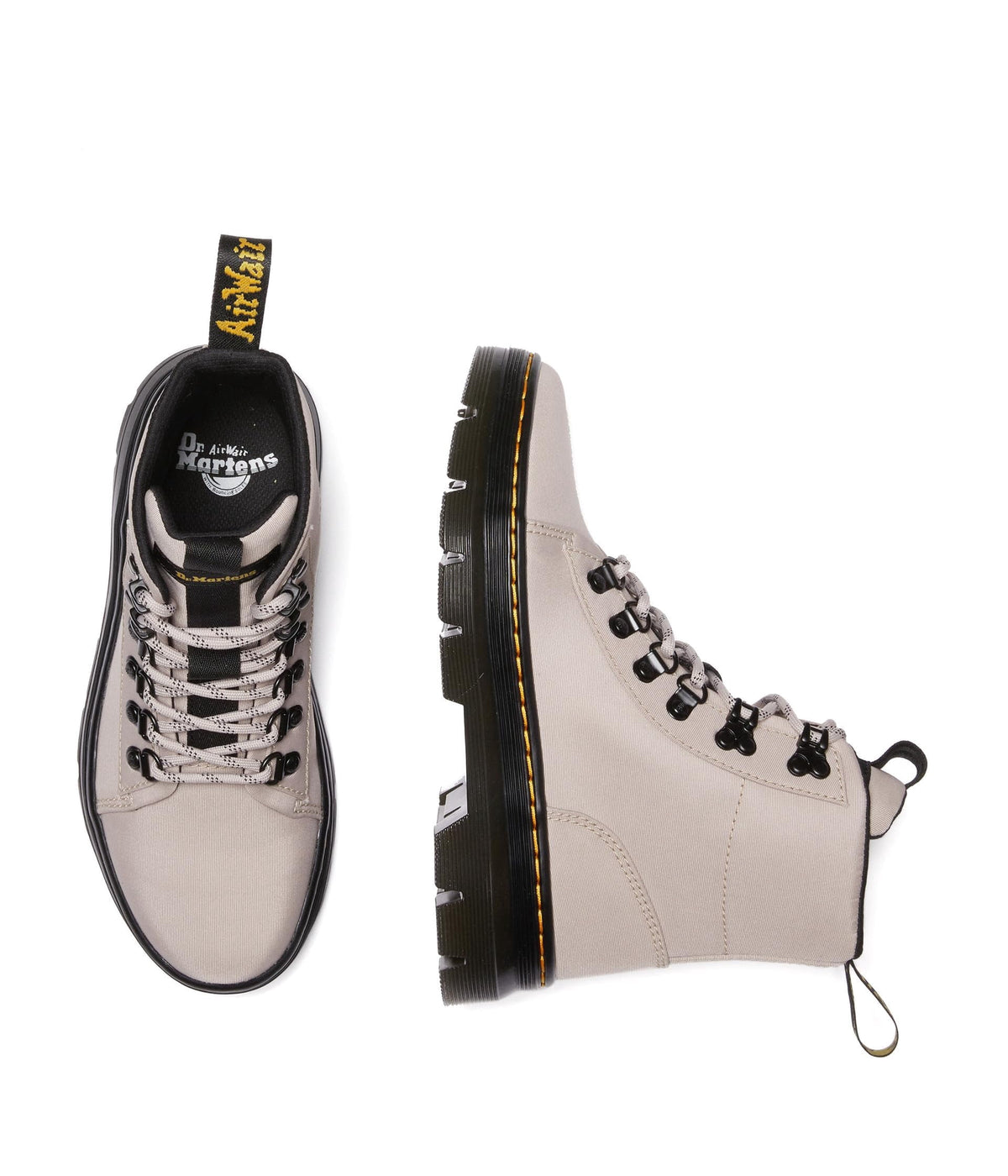 Dr. Martens Women's Combs W Fashion Boot, Vintage Taupe Poly Twill, 9